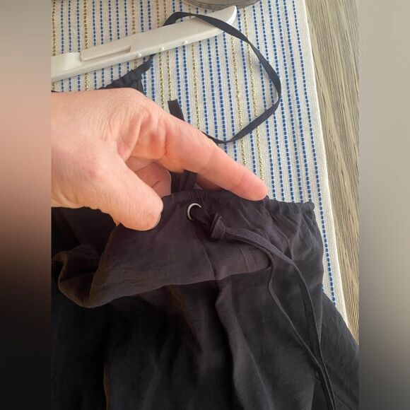 Akemi + Kin Anthropologie Womens Small Black  Suspender Jumpsuit Wide Leg - Picture 6 of 12